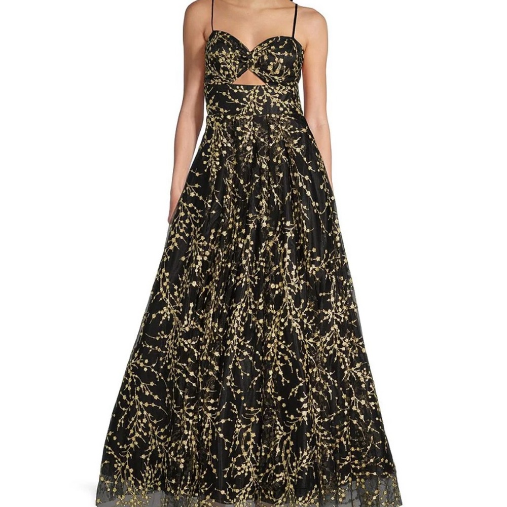 Mesh Glitter Floral Sweetheart Neck Sleeveless Long Dress with pockets